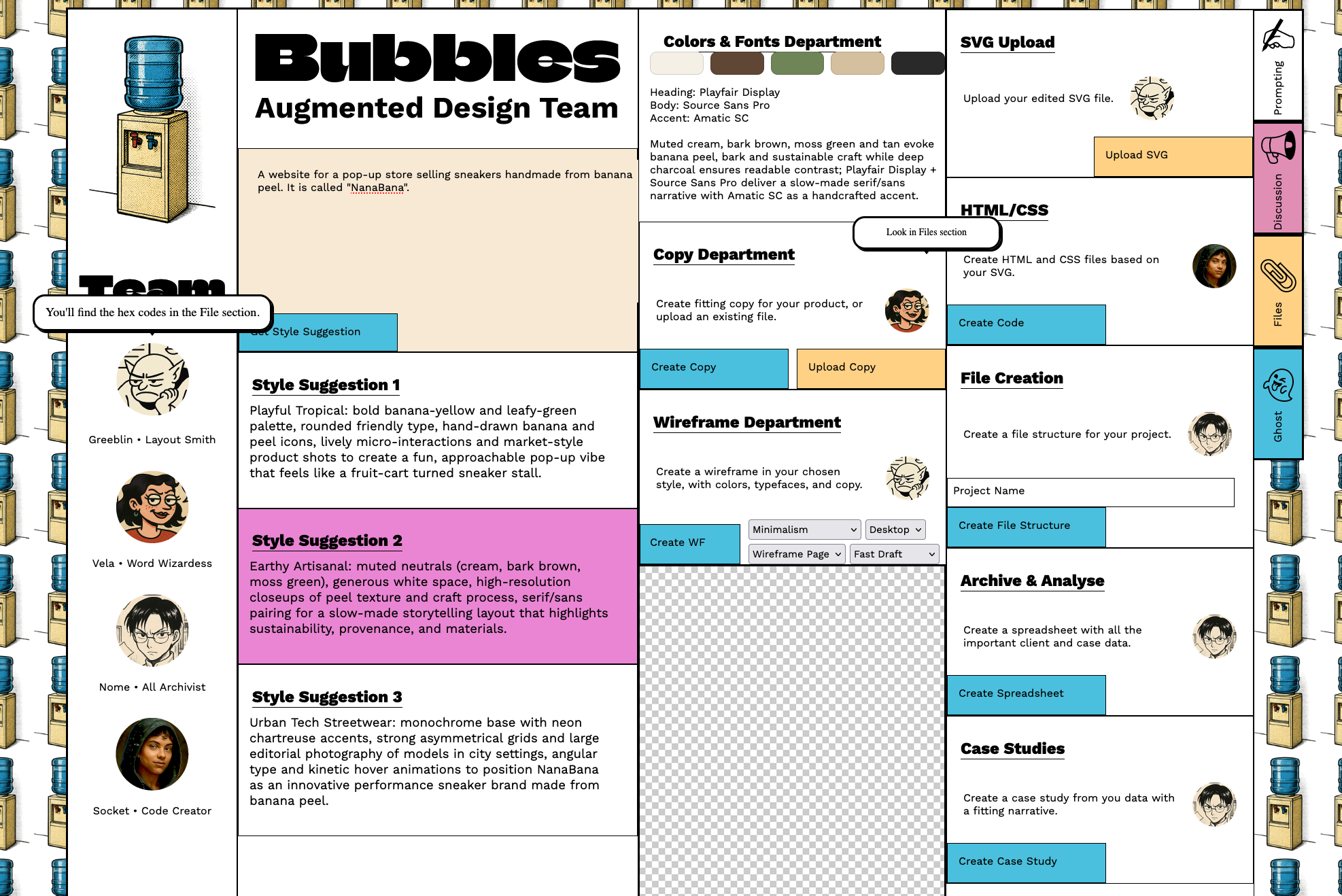 Bubbles Prompting tab