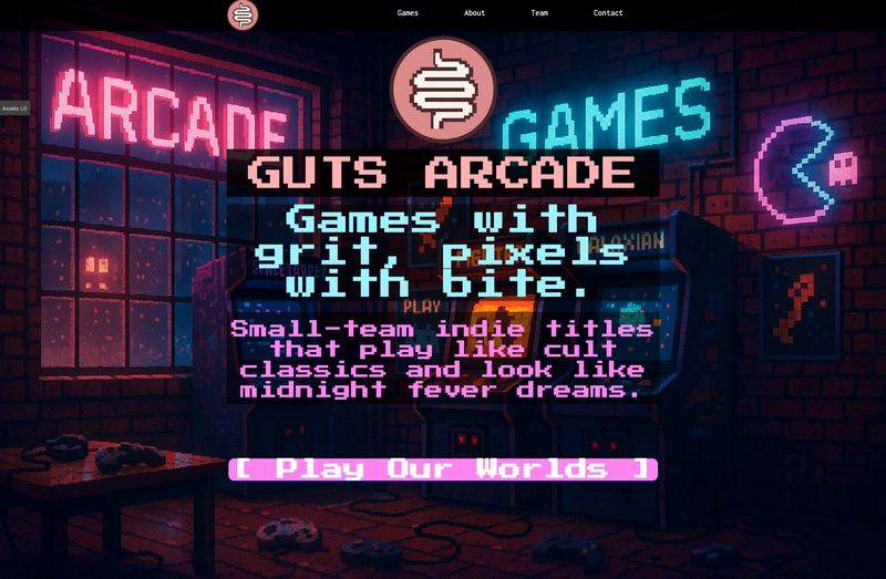 Guts Arcade portfolio example
