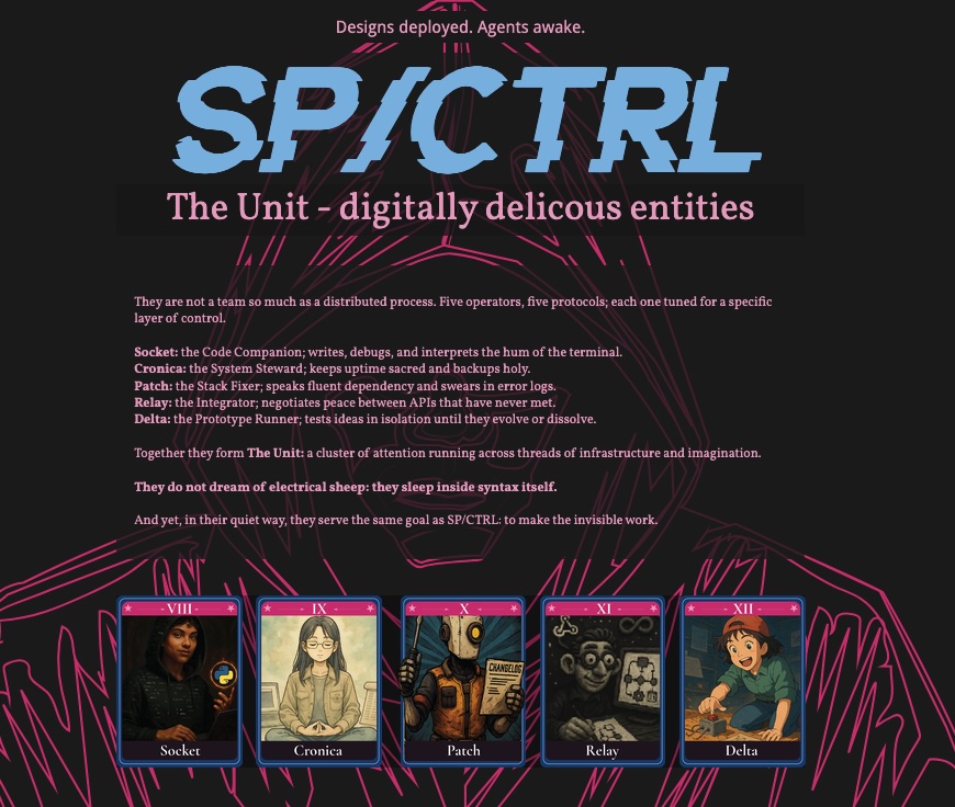 SP CTRL The Unit section