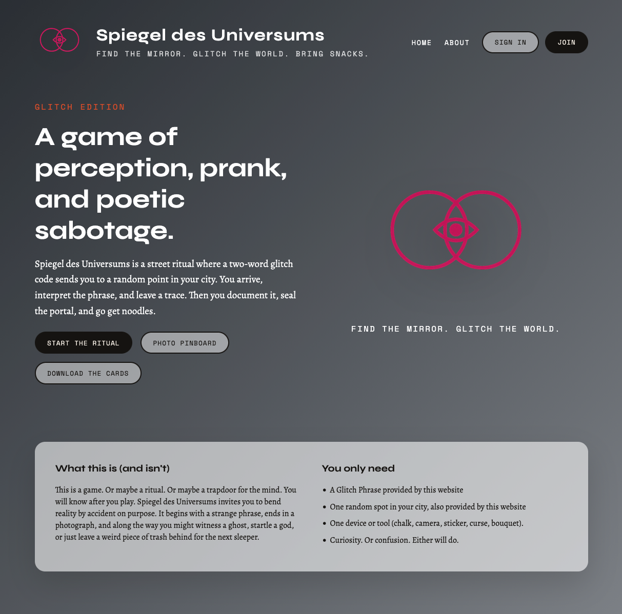 Spiegel des Universums example